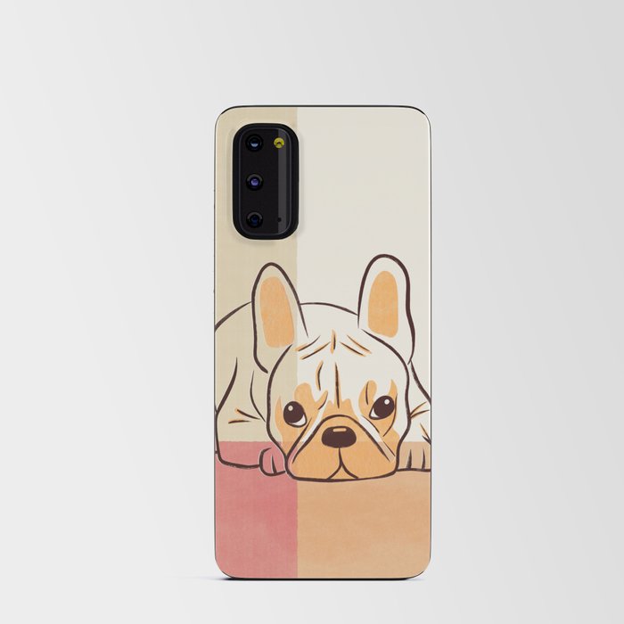 Adorable French Bulldog Puppy Artwork earth tone Android Card Case