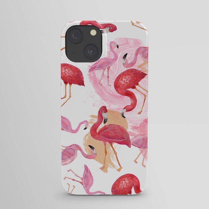 Watercolor Flamingos iPhone Case