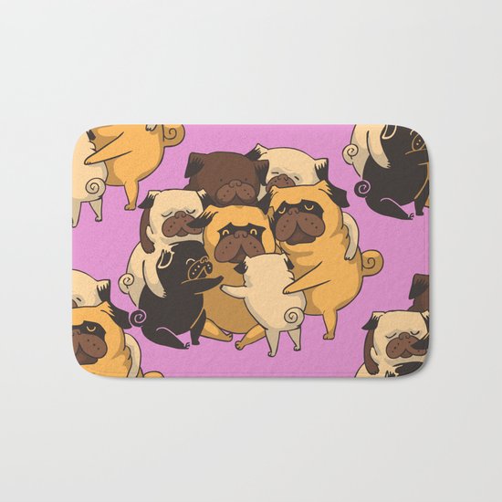Pugs Group Hug Bath Mat