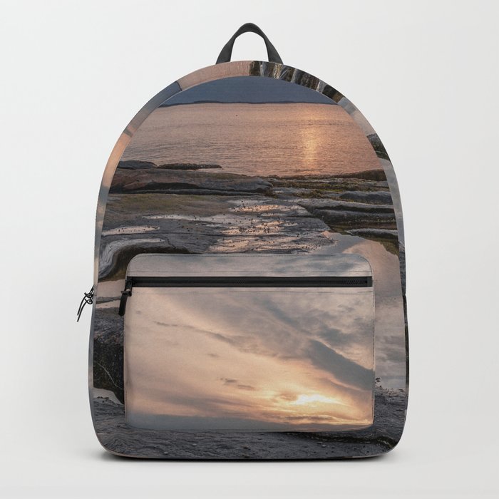 Pastel tidal pool sunset Backpack