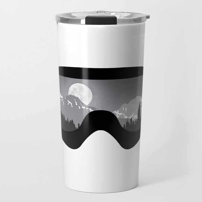 Moonrise Goggles - B+W - Black Frame | Goggle Designs | DopeyArt Travel Mug