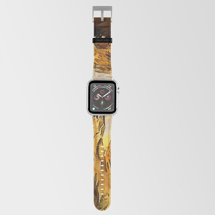 Portrait Of A Lion Acrylic Painting Apple Watch Band