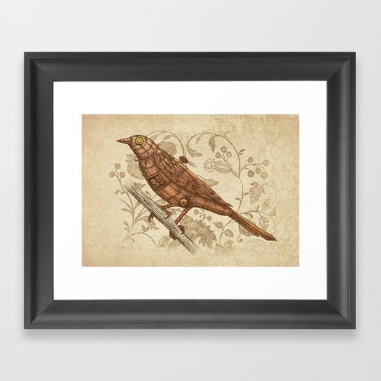 Steampunk Songbird Framed Art Print