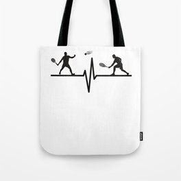Tennis Design With Saying As A Gift Tote Bag | Tennis Club, Play Tennis, Graphicdesign, Gift Idea, Ladies Tennis, Heartbeat, Saying, Club, Racket, Tennis 