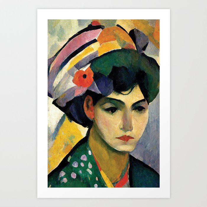 Woman Looking at Friend Impressionist Art Art Print