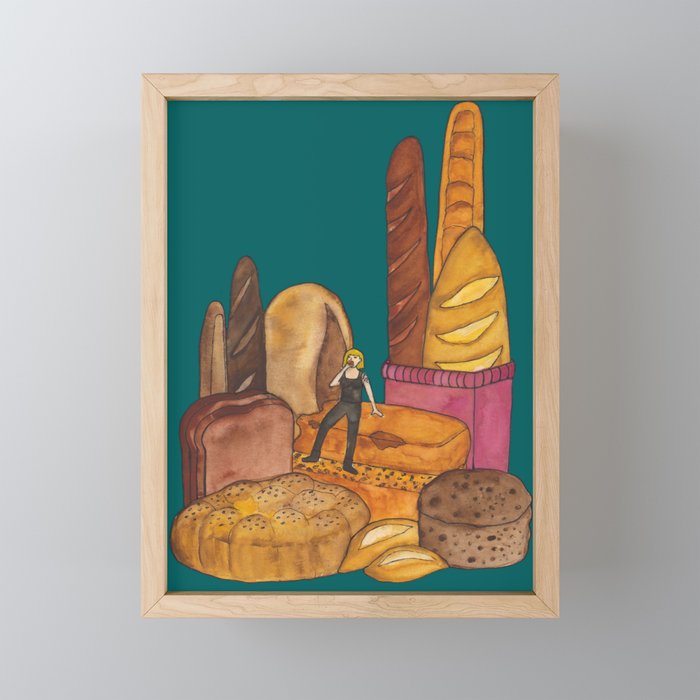 I Love Bread Framed Mini Art Print