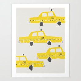 New York Taxicab Art Print