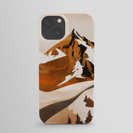 Peaceful Snowy Peak Sunset iPhone Case