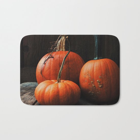 Three Pumpkins Bath Mat