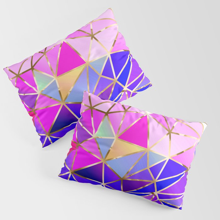 Rainbow Geometric pattern #8 Pillow Sham