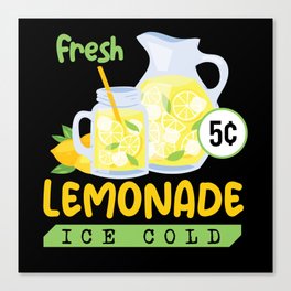 Fresh Lemonade Ice Cold Lemonade Canvas Print