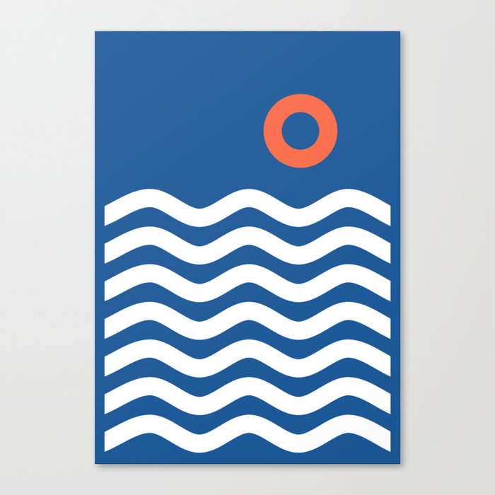Nautical 03 Seascape Canvas Print
