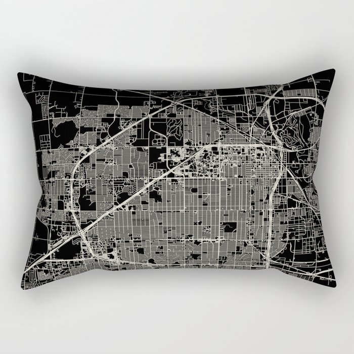 Lubbock City Map Rectangular Pillow