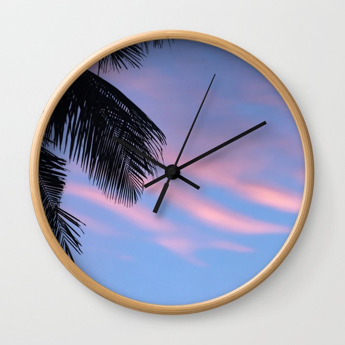 Palms leaf Wall Clock