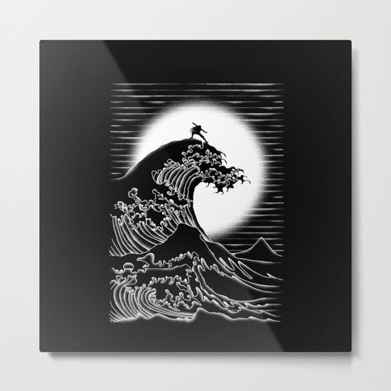 Waterbending (Black) Metal Print