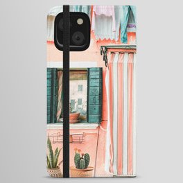 Bike in Italy Pink City Photography iPhone Wallet Case