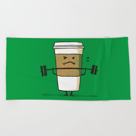 Strong Coffee Beach Towel