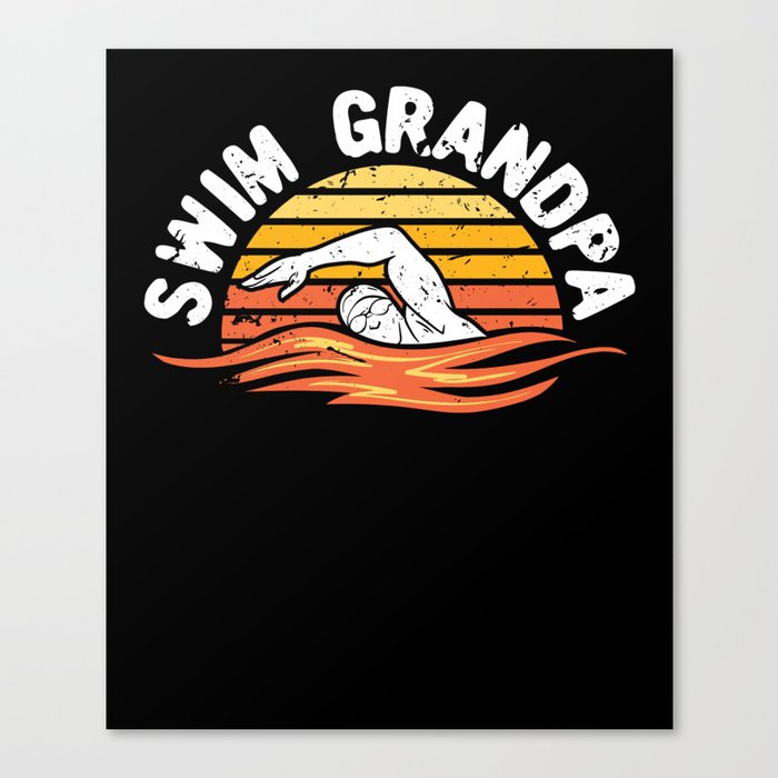 Swim Grandpa Canvas Print