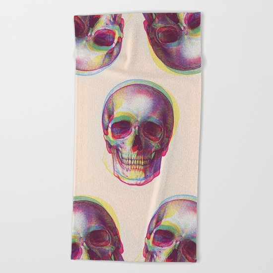 acid calavera Beach Towel