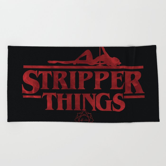 Strange Things  Beach Towel