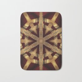 Resurrection Emblem - Nordic Gold Bath Mat | Gold, Emblem, Liberty, Tribal, Celtic, Graphicdesign, Tatoo, Red, Geometry, Orange 