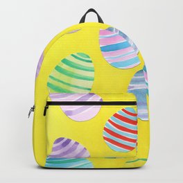 Easter Egg Watercolor Pattern -  Yellow Backpack