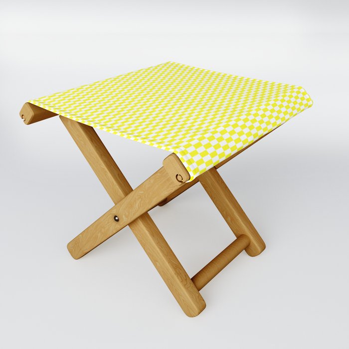Retro Modern Japanese Tile Spring Yellow Folding Stool