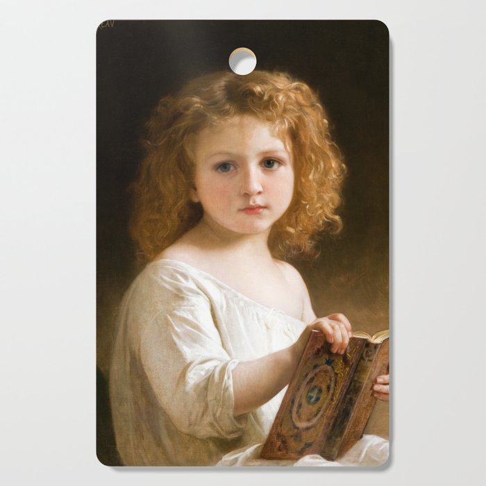 The Story Book, 1877 by William-Adolphe Bouguereau Cutting Board