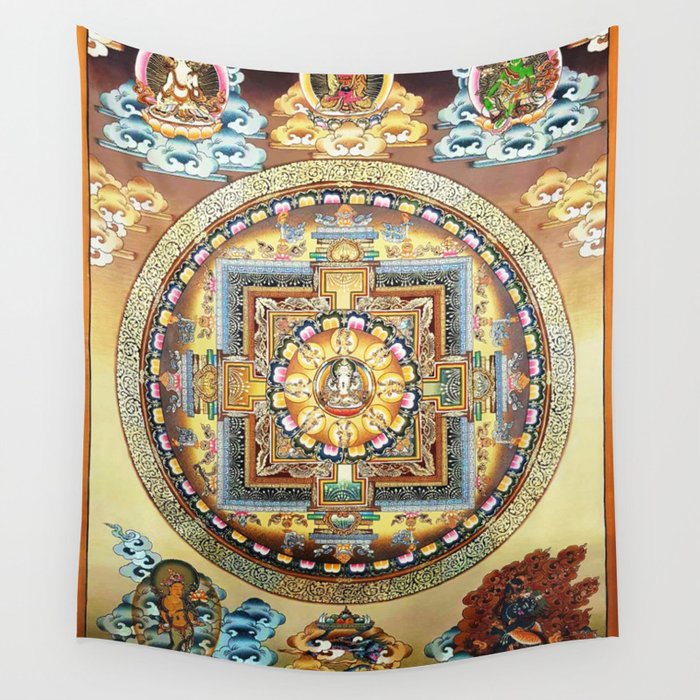 Hindu Buddhist Mandala 20 Wall Tapestry