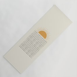 Sunrise Ocean -  Mid Century Modern Style Yoga Mat