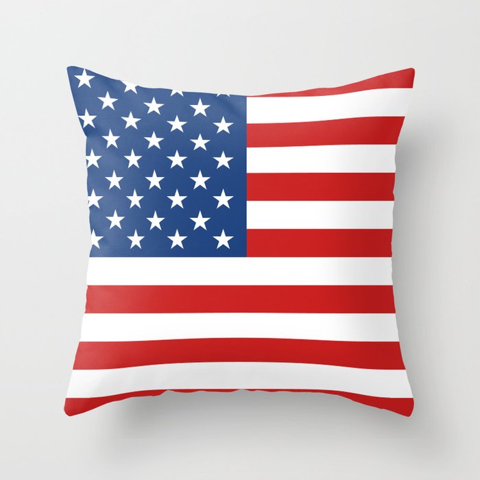 American flag Throw Pillow