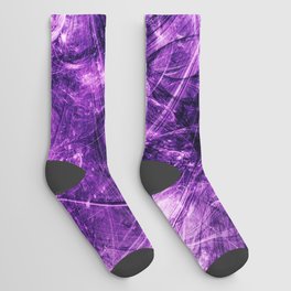 Dark Magic Burst, Purple Abstract.  Socks