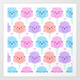 Cotton Candy Dogs Art Print