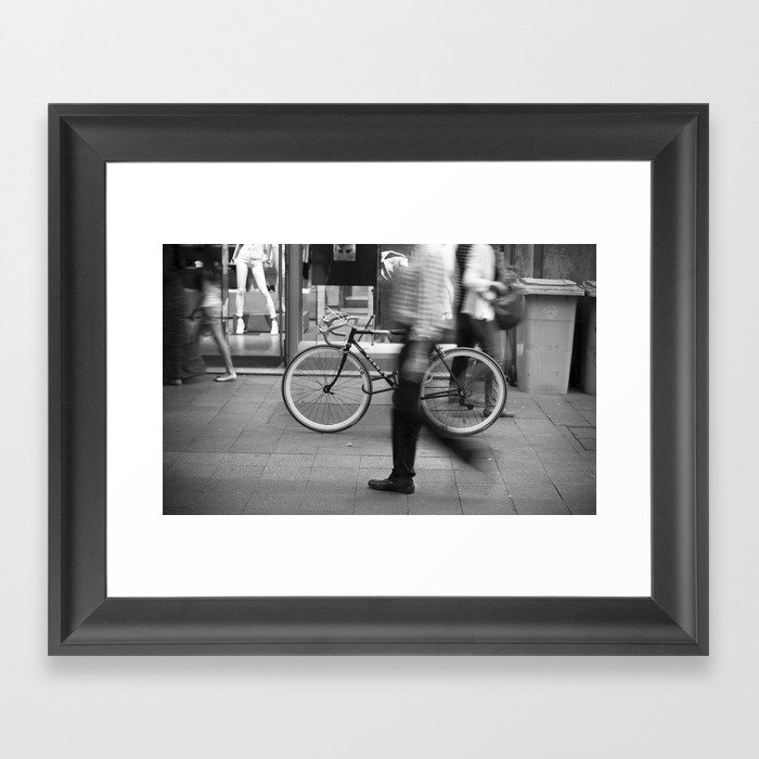 Bicycle is waiting for you Framed Art Print