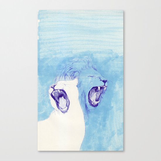 Two Lions Canvas Print