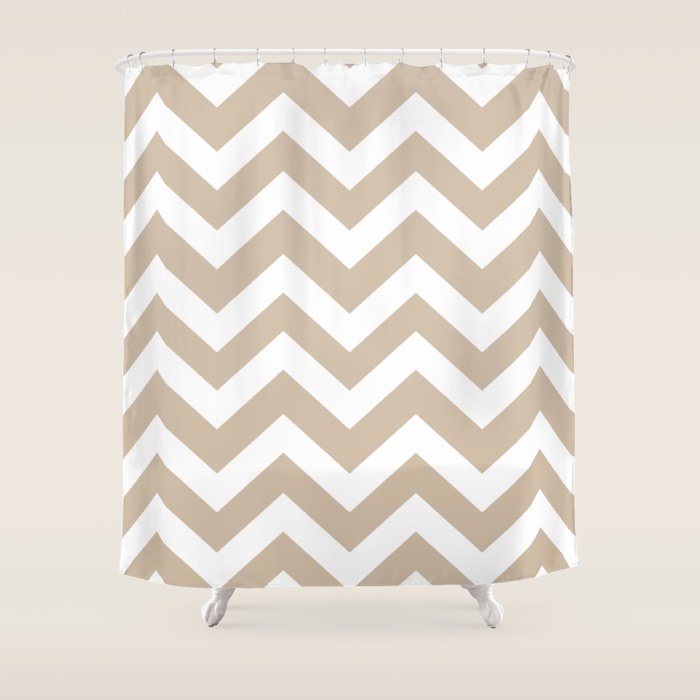 Dark Vanilla Grey Color Zigzag Chevron Pattern Shower Curtain By Makeitcolorful Society6 Chevron grey and yellow color mixed grand look curtains. society6