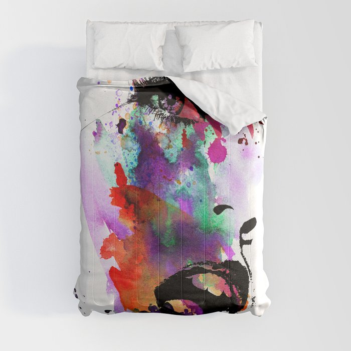 Watercolor Face Comforter