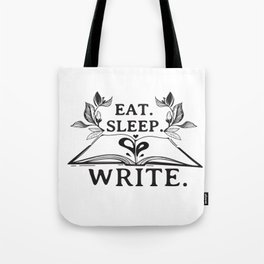 Eat Sleep Write Bookish Mug Bag Pillow Art Ink Print for Author Writer Tote Bag