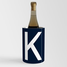 LETTER K (WHITE-NAVY BLUE) Wine Chiller