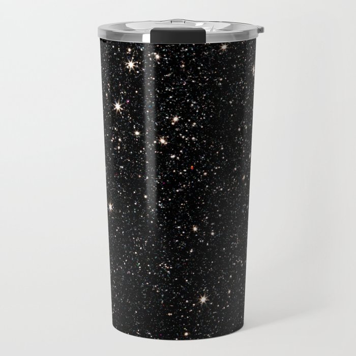 black glitter night  Travel Mug