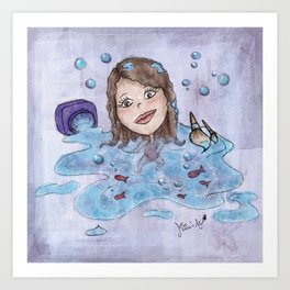 Line Matita's Art - Swim Art Print