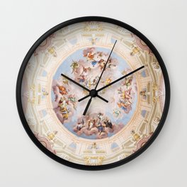 Renaissance Ceiling Painting Gods Angels Fresco Wall Clock