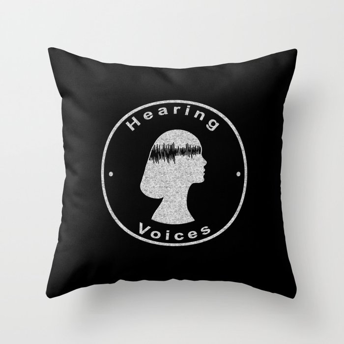 Hearing Voices disorder, Psychology Concept Throw Pillow