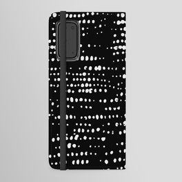 Abstract Spotted Pattern in Black and White Android Wallet Case