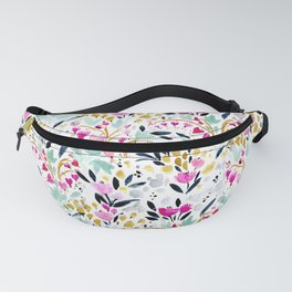 Two Hearts Beat as One Floral Fanny Pack