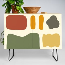 Abstract shapes colorblock collection 3 Credenza
