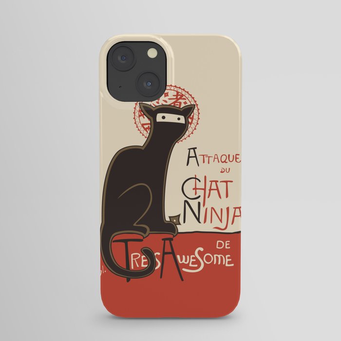 A French Ninja Cat (Le Chat Ninja) iPhone Case