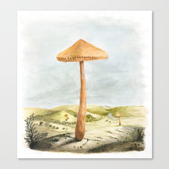 Mushland - Watercolors Canvas Print