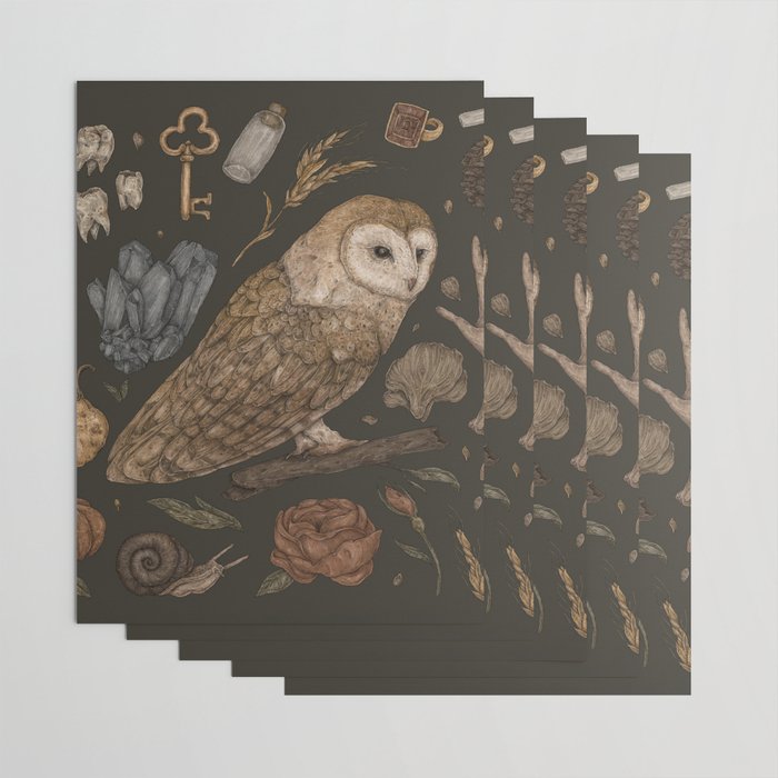 Owl wrapping paper on sale