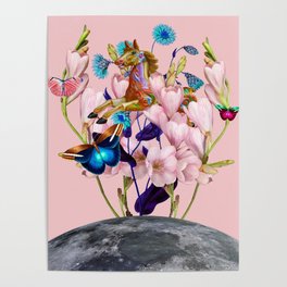 Moon Horse #collage Poster